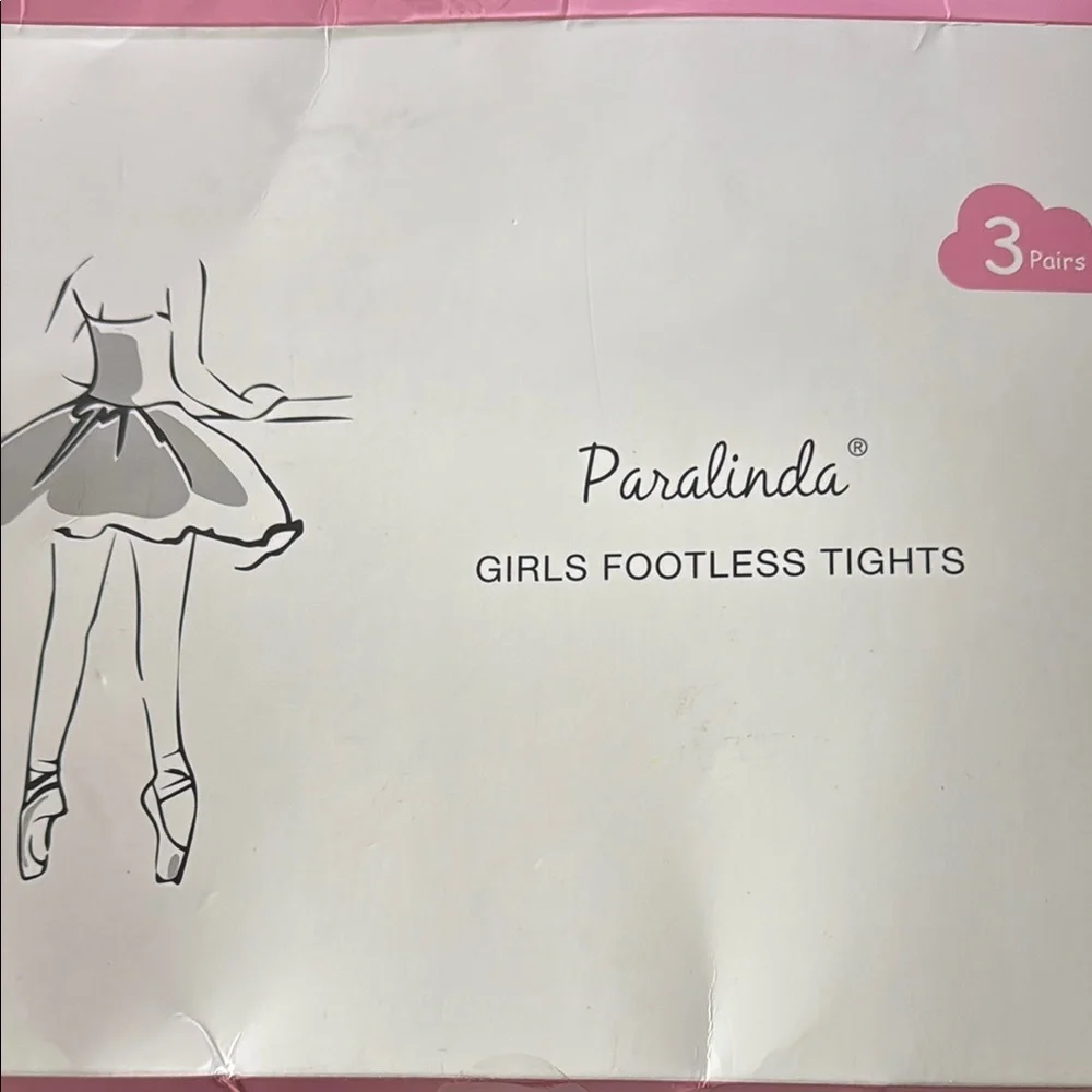 Paralinda Girls Navy Blue 3 pack of Footless Tights.  Age 11-13